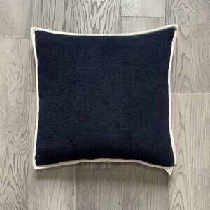 Ralph Lauren Pillow Navy Rolley 20x20 Throw Cushion Fleece Cover New with Tags